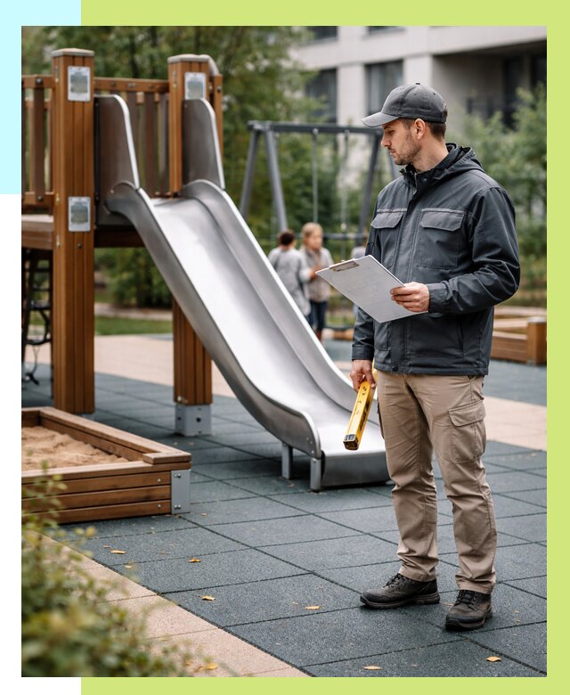 Сертификация детских площадок в Еманжелинске от 25678 р. | Алешин-Мнж