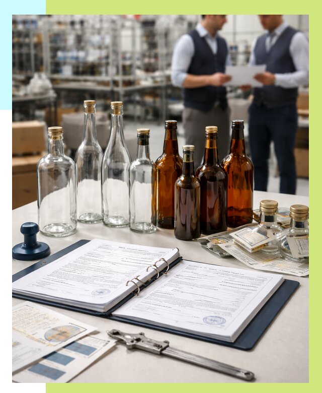 Сертификация стеклянных бутылок в Еманжелинске от 25678 р. | Алешин-Мнж