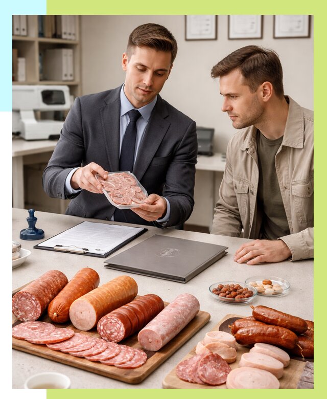 Сертификация колбасных изделий в Еманжелинске от 7703 р. | Алешин-Мнж