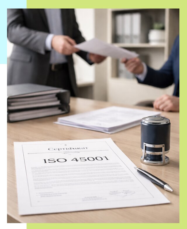 Сертификат ISO 45001 в Еманжелинске под ключ от 46220 р. | Алешин-Мнж