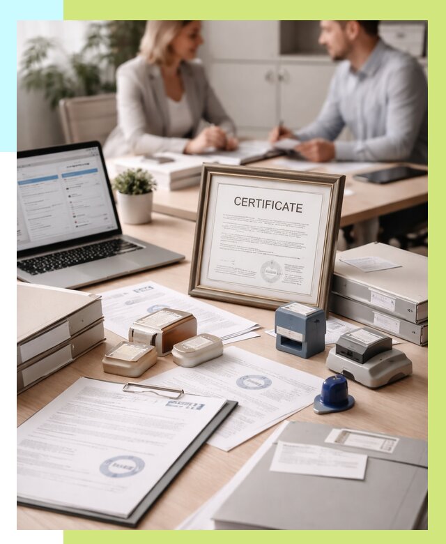 Сертификация компании в Еманжелинске от 46220 р. | Алешин-Мнж — заказ